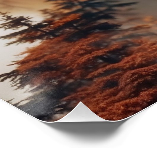 Gesicht des Herbstes – Surreale Schönheit in Orang Perfect Poster (Hoek)