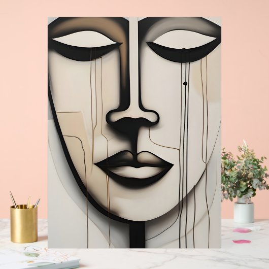 Gesicht - face acryl bord (Huwelijk)