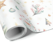 Gesierd feestelijk kerstinpakpapier cadeaupapier (Rol Hoek)