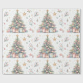 Gesierd feestelijk kerstinpakpapier cadeaupapier (Vlak)