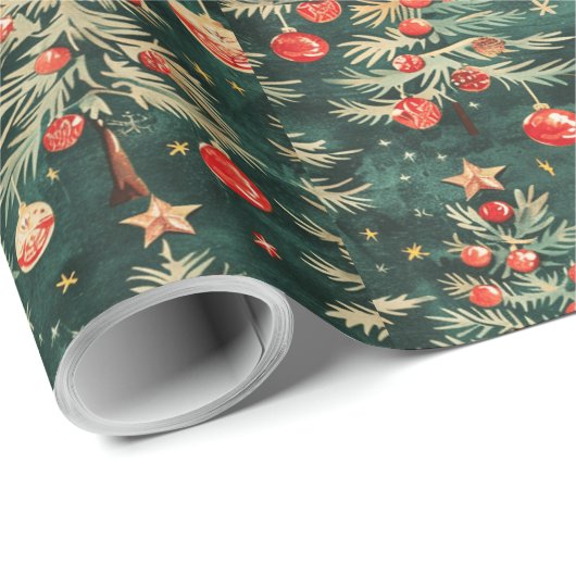 Gesierd kerstinpakpapier cadeaupapier (Rol Hoek)