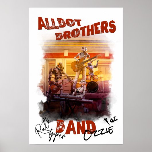 Gesigneerd Allbot Brothers Band Poster (Voorkant)