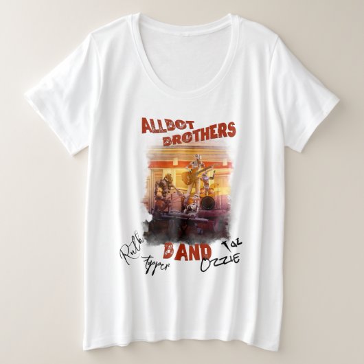 Gesigneerd Allbot Brothers Band T-shirt (Design voorkant)