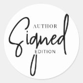 Gesigneerd door Auteur Editie Boek Lancering Minim Ronde Sticker (Voorkant)