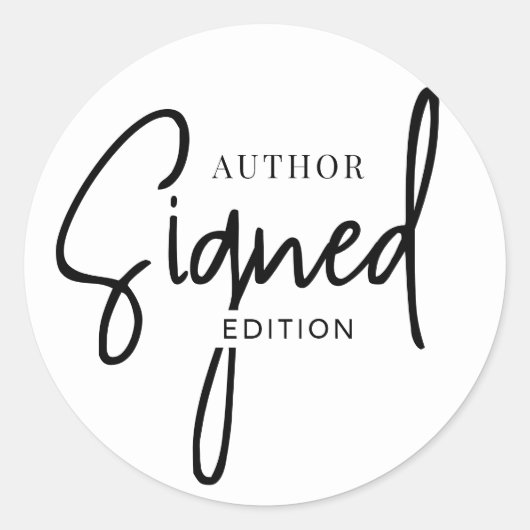 Gesigneerd door Auteur Editie Boek Lancering Minim Ronde Sticker (Voorkant)