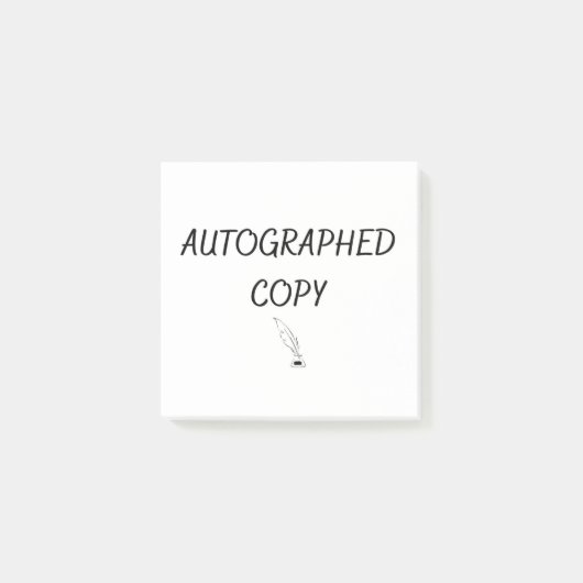 gesigneerd exemplaar post-it® notes (Voorkant)