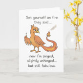 Gesigneerde en licht losgeslagen feniks kaart (Gele Bloem)