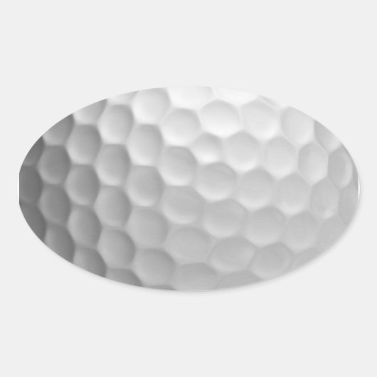 Gesigneerde golfbalcadeaus ovale sticker (Voorkant)