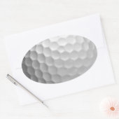 Gesigneerde golfbalcadeaus ovale sticker (Envelop)