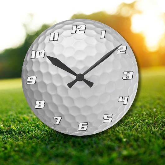 Gesigneerde golfbalcadeaus ronde klok