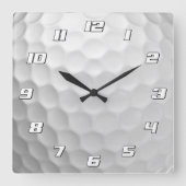 Gesigneerde golfbalcadeaus vierkante klok (Voorkant)