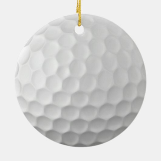 Gesigneerde golfbalcadeauseries keramisch ornament (Achterkant)