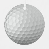 Gesigneerde golfbalcadeauseries metalen ornament (Voorkant)