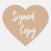 Gesigneerde kopie in goud hart sticker (Voorkant)
