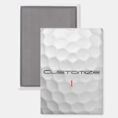 Gesigneerde serie 1 gepersonaliseerde golfbalcadea magneet (Voorkant / Achterkant)
