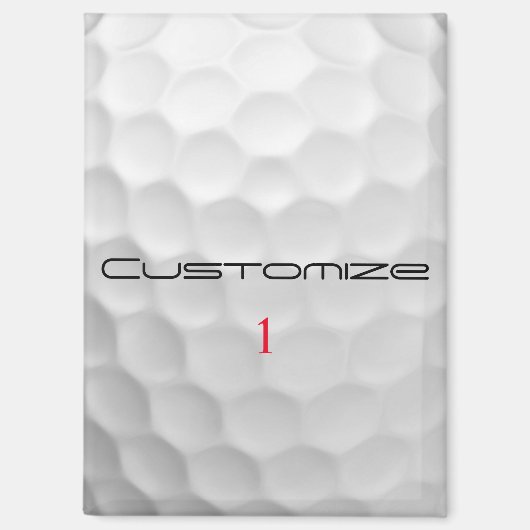 Gesigneerde serie 1 gepersonaliseerde golfbalcadea magneet (Voorkant)