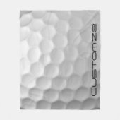 Gesigneerde Serie Gepersonaliseerde Golfbal Cadeau Fleece Deken (Voorkant)