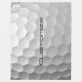 Gesigneerde Serie Gepersonaliseerde Golfbal Cadeau Fleece Deken (Voorkant)