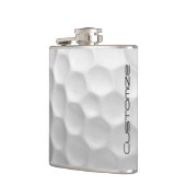 Gesigneerde Serie Gepersonaliseerde Golfbal Cadeau Heupfles (Links)