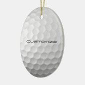 Gesigneerde Serie Gepersonaliseerde Golfbal Cadeau Keramisch Ornament (Links)