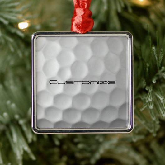 Gesigneerde Serie Gepersonaliseerde Golfbal Cadeau Metalen Ornament (Boom)