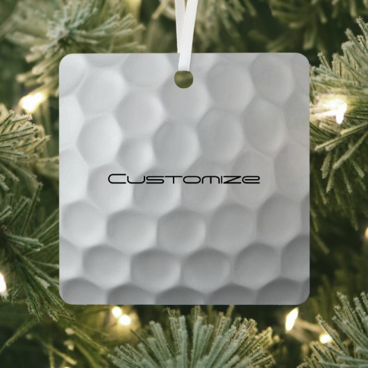 Gesigneerde Serie Gepersonaliseerde Golfbal Cadeau Metalen Ornament (Insitu)