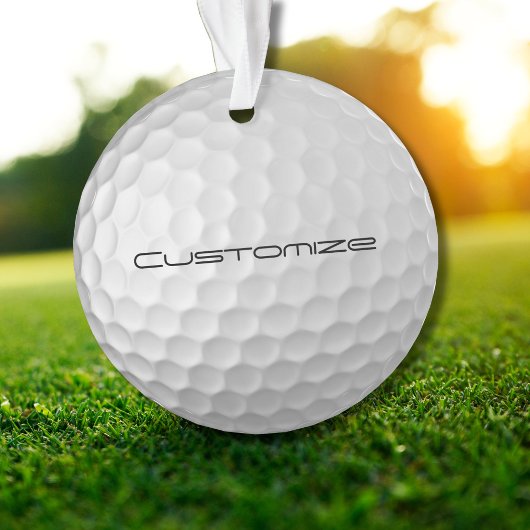 Gesigneerde Serie Gepersonaliseerde Golfbal Cadeau Ornament