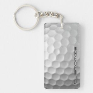 Gesigneerde Serie Gepersonaliseerde Golfbal Cadeau Sleutelhanger