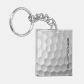 Gesigneerde Serie Gepersonaliseerde Golfbal Cadeau Sleutelhanger (Voorkant Links)