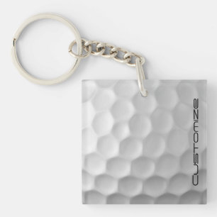 Gesigneerde Serie Gepersonaliseerde Golfbal Cadeau Sleutelhanger