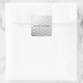 Gesigneerde Serie Gepersonaliseerde Golfbal Cadeau Vierkante Sticker (Tas)