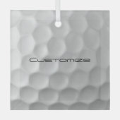 Gesigneerde serie gepersonaliseerde golfbalcadeaus glas ornament (Voorkant)