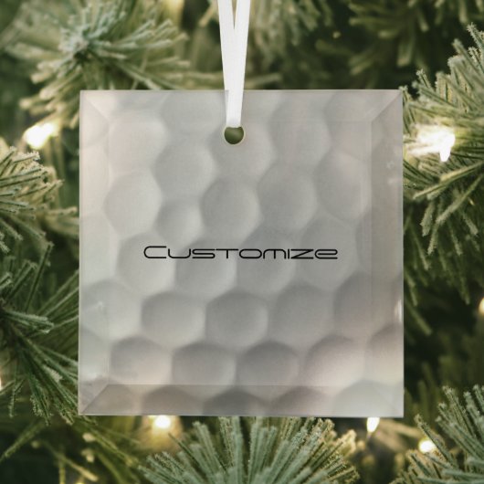 Gesigneerde serie gepersonaliseerde golfbalcadeaus glas ornament (Insitu)