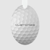 Gesigneerde serie gepersonaliseerde golfbalcadeaus ornament (voorkant)