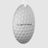 Gesigneerde serie gepersonaliseerde golfbalcadeaus ornament (voorkant)