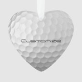 Gesigneerde serie gepersonaliseerde golfbalcadeaus ornament (voorkant)