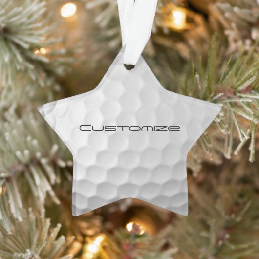 Gesigneerde serie gepersonaliseerde golfbalcadeaus ornament (Boom)