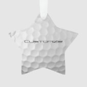 Gesigneerde serie gepersonaliseerde golfbalcadeaus ornament (voorkant)