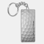 Gesigneerde serie gepersonaliseerde golfbalcadeaus sleutelhanger (Voorkant Links)
