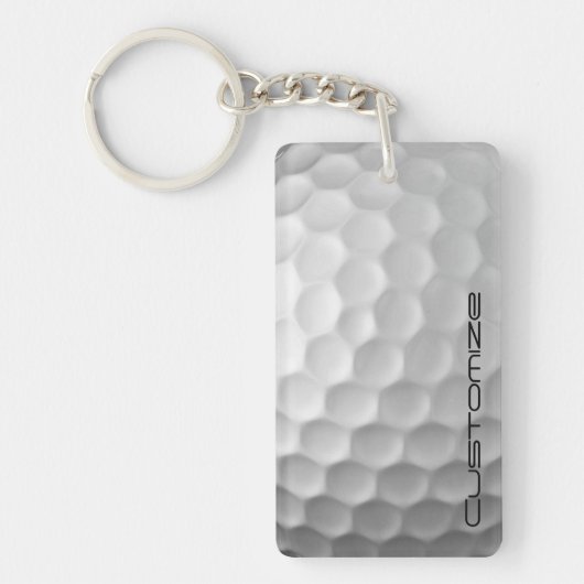 Gesigneerde serie gepersonaliseerde golfbalcadeaus sleutelhanger (Voorkant)
