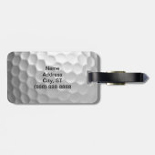 Gesigneerde serie golfbalcadeaus bagagelabel (Achterkant horizontaal)