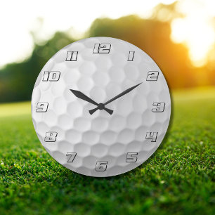 Gesigneerde serie golfbalcadeaus grote klok