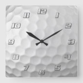 Gesigneerde serie golfbalcadeaus vierkante klok (Voorkant)