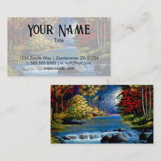 Gesilde mysterieuze Bossen en rivierVisitekaartje Visitekaartje (Voorkant / Achterkant)