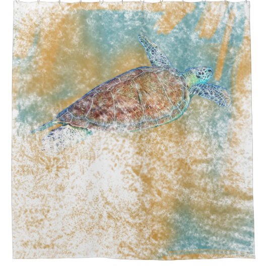 Gesilde Zee Kustdoorbraakthema Douchegordijn (Voorkant)