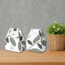 Gesilized Olijftak Mediterraans charme bruiloft Bedankdoosjes