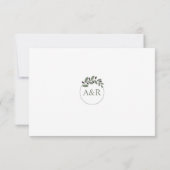 Gesilized Olijftak Mediterraans charme bruiloft RSVP Kaartje (Achterkant)