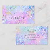 gesimuleerd chunky glitter paars design visitekaartje (Voorkant / Achterkant)