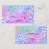 gesimuleerd chunky glitter paars design visitekaartje (Voorkant / Achterkant)
