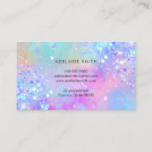 gesimuleerd chunky glitter paars design visitekaartje (Achterkant)